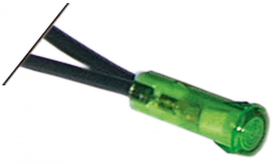 indicator lamp ø 9mm 24V green with cord - Code 359318