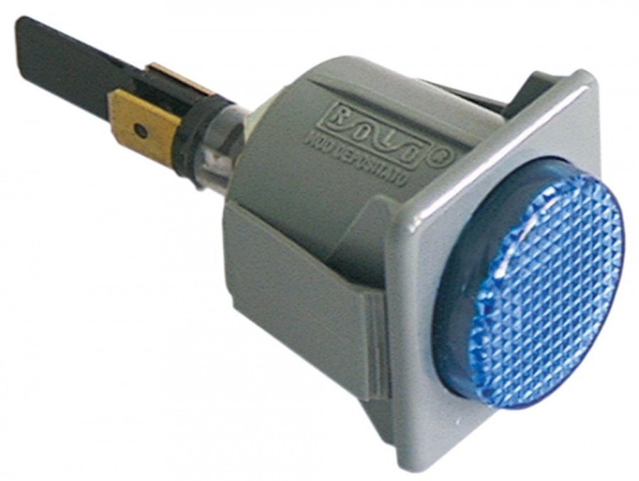 indicator lamp 28,5x28,5mm 230 V blue - Code 359355