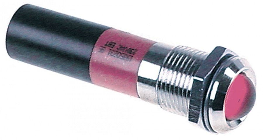 indicator lamp ø 10 mm 230 V red AC mounting thread M14 - Code 359398