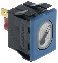 indicator light 30x22mm 230V white connection male faston 6,3mm temp.-resist. 85°C