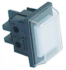 indicator light 30x22mm 230 V white connection male faston 6.3mm with protecting cover