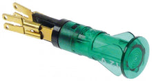 indicator light ø 10mm green 12V connection male faston 2,8mm Qty 1 pcs