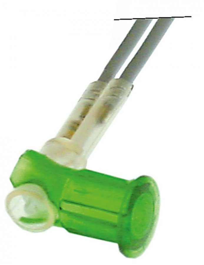 indicator lamp ø 10 mm 230 V green cable length 270 mm - Code 359437