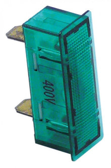 indicator lamp 33,1x10,3mm 400 V green connection flat plug 6,3mm - Code 359452
