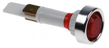 indicator lamp ø 10 mm 110/250V red connection Faston 6,3mm - 359476