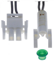indicator light ø 8mm 230V green connection plug cable length 240mm temp.-resist. 90°C