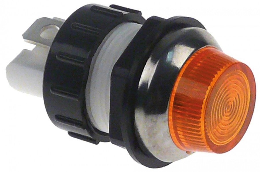 indicator light ø 19mm 230V yellow connection male faston 6,3mm