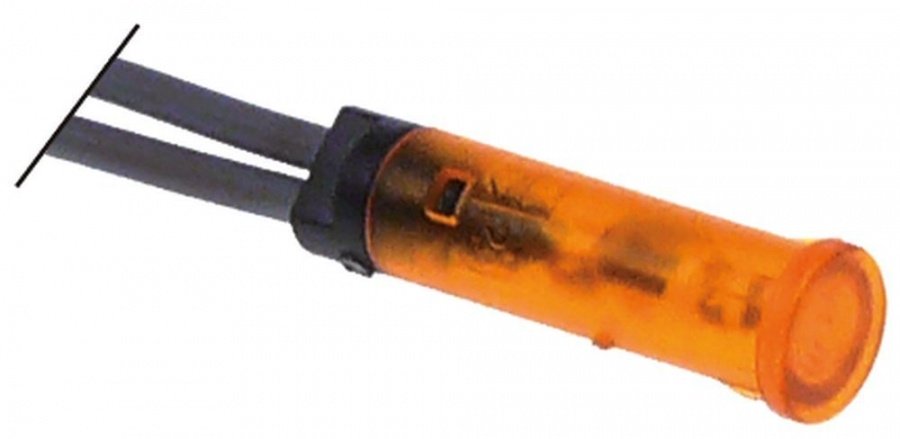 indicator light ø 6mm 230V yellow cable length 250mm temp.-resist. 150°C