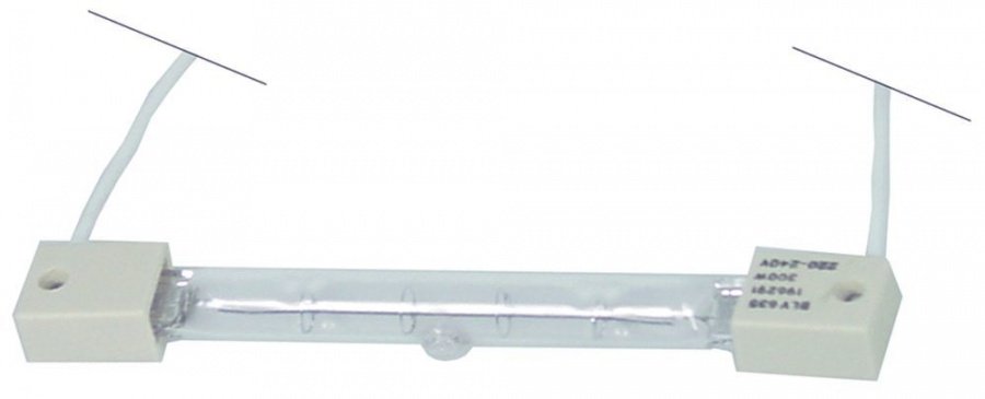 infrared lamp Z 220-240V 300 W L 122 mm cable length 300 mm - Code 359694
