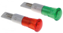 indicator lamps set ø 9mm 230V red/green connection male faston 2,8mm