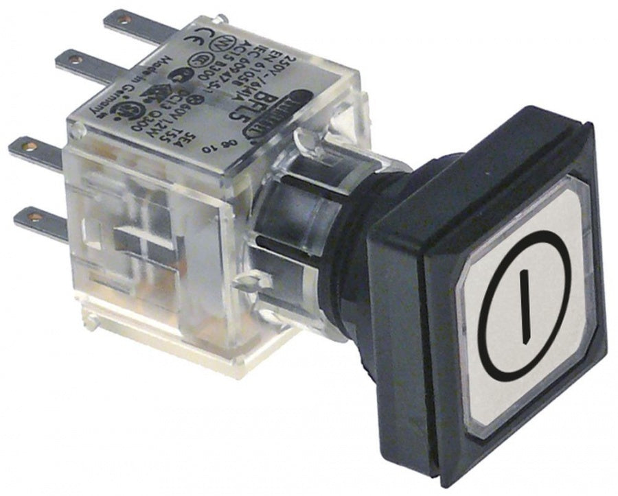 switch 23,1x23,1mm red square 1NO/1NC/indicator light switching sequence 0-1