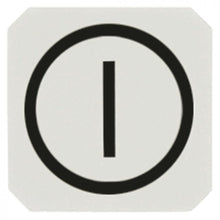 symbol plate octagonal red ON/OFF
