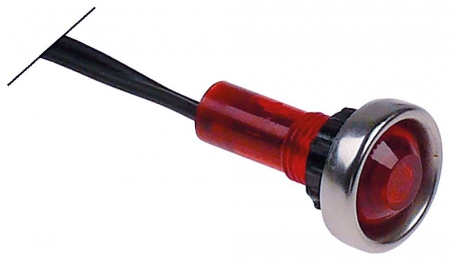 indicator light ø 10mm 230V red connection cable