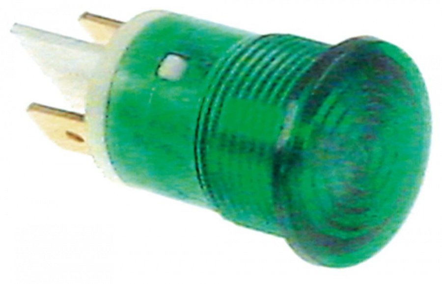 indicator lamp ø 16 mm 400 V green connection flat plug 6,3mm - Code 359901