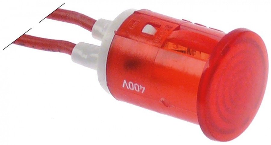 Lampa indicatoare ø 16 mm, 400 V, cablu L 200 mm, rosie - 359905
