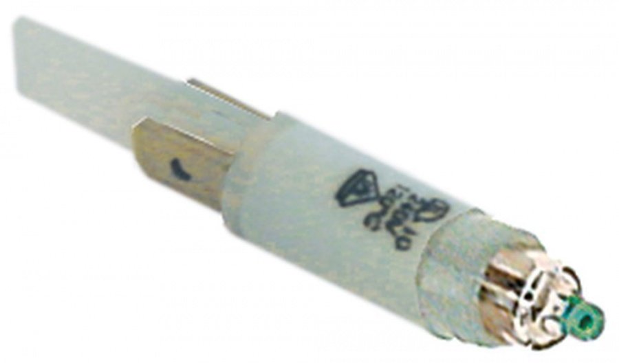 indicator element 230 V green connection flat plug 4,8mm - Code 359985