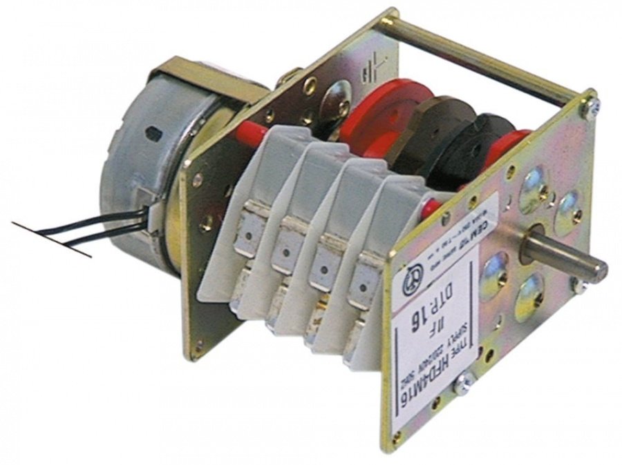 Timer cem hfd4m16 / dtp16, 230 v, 4 minute, cu 4 camere, ax ø 6x4,6 mm, lungime ax 17 mm - 360020