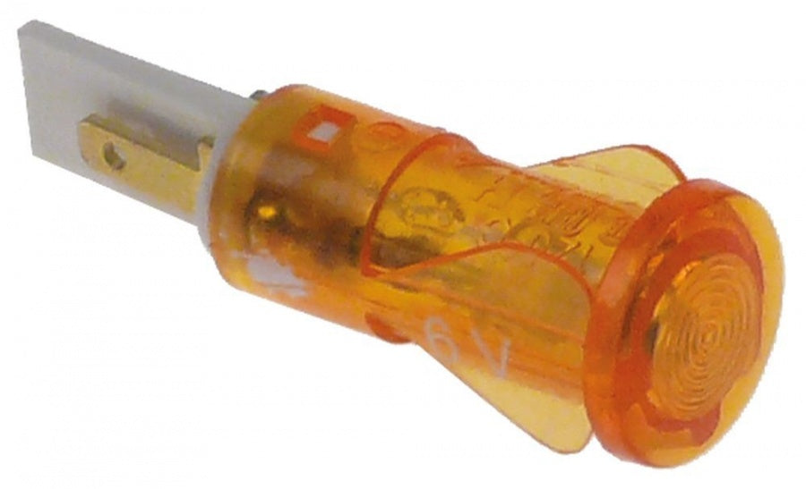 indicator light ø 10mm yellow 6V connection male faston 2,8mm Qty 1 pcs