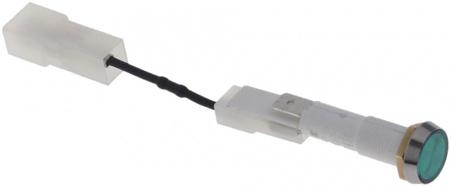indicator light ø 10mm 230V green connection male faston 6,3mm cable length 90mm