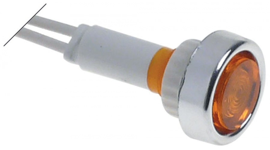 indicator light ø 10mm 24V yellow cable length 200mm screw base