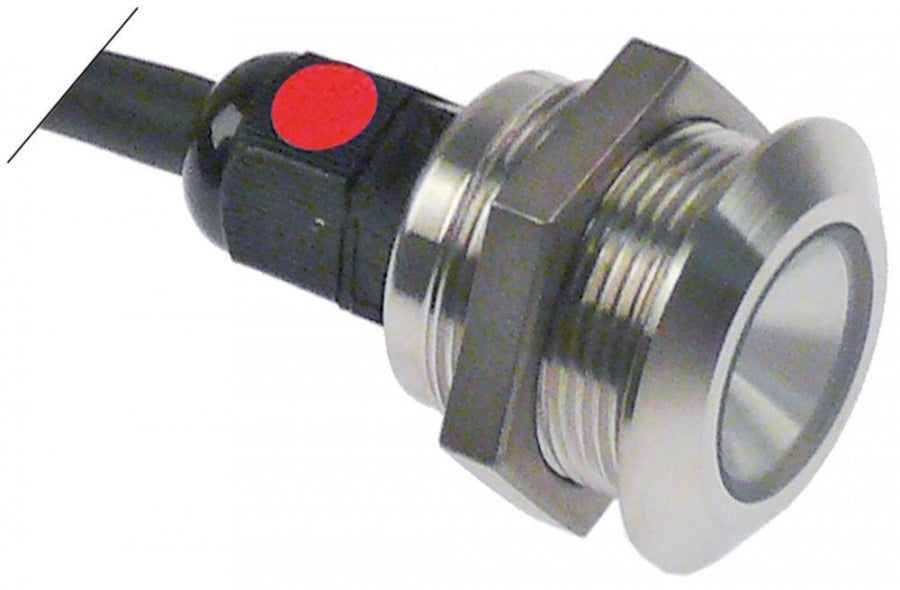 indicator light LED mounting ø 25 mm, 3 VDC, red, connection cable 1000 mm, 1 W, 350 mA