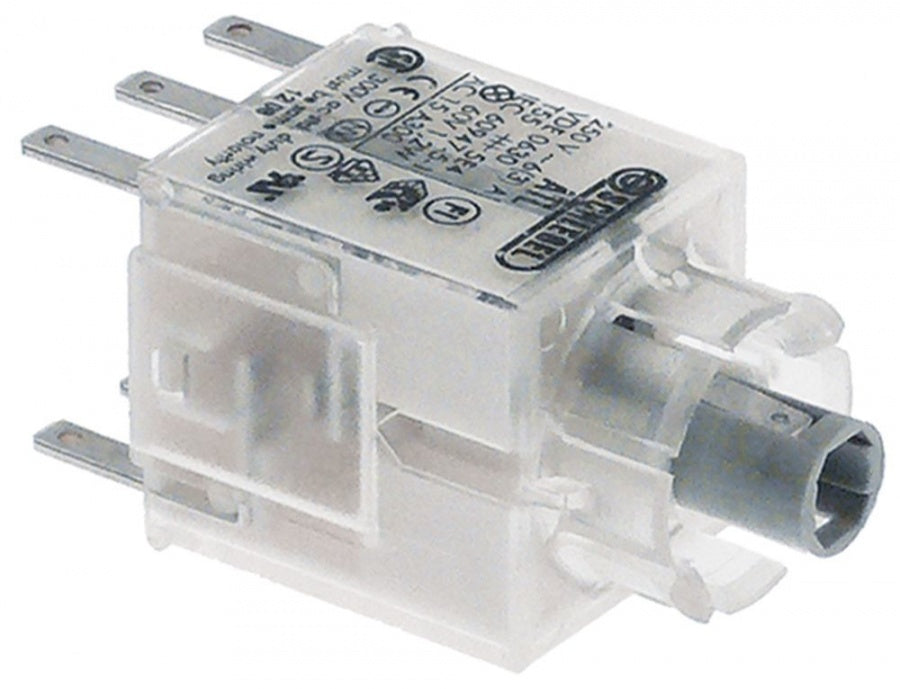 contact block momentary 1NC/1NO, connection male faston 2.8 mm, illuminated
