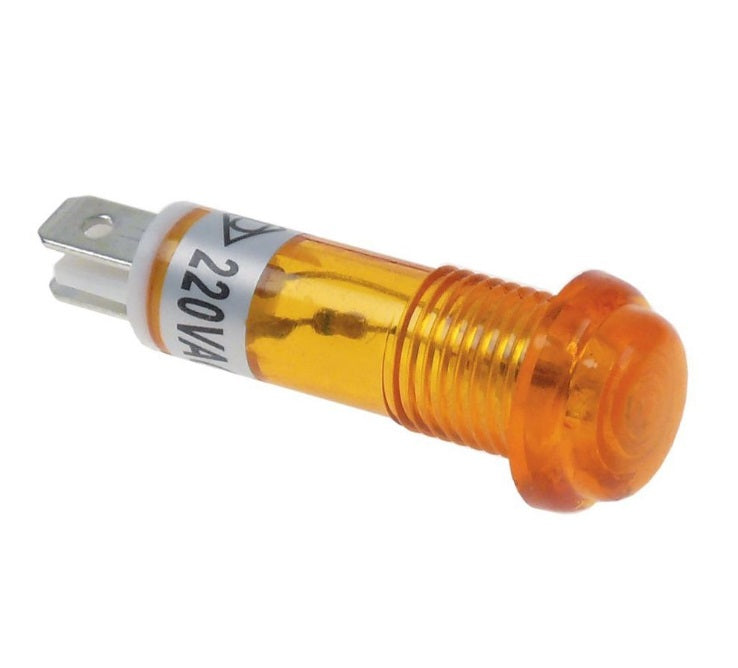 Lampa indicatoare galbena 230V, papuci mici 4.8mm - 360621