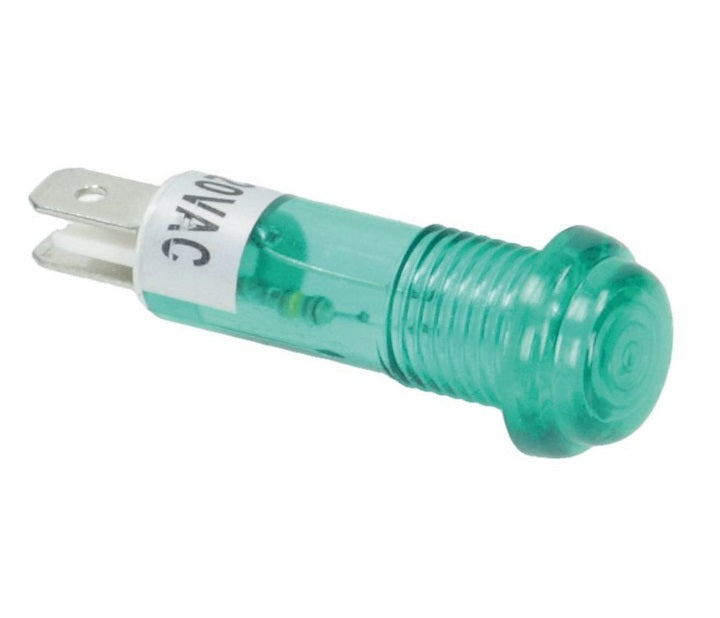 Lampa indicatoare verde 230V, papuci mici 4.8mm - 360622