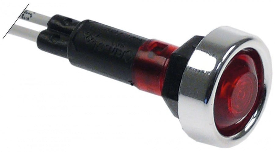 indicator light ø 10 mm red 240 V connection cable 300mm cable length 300 mm