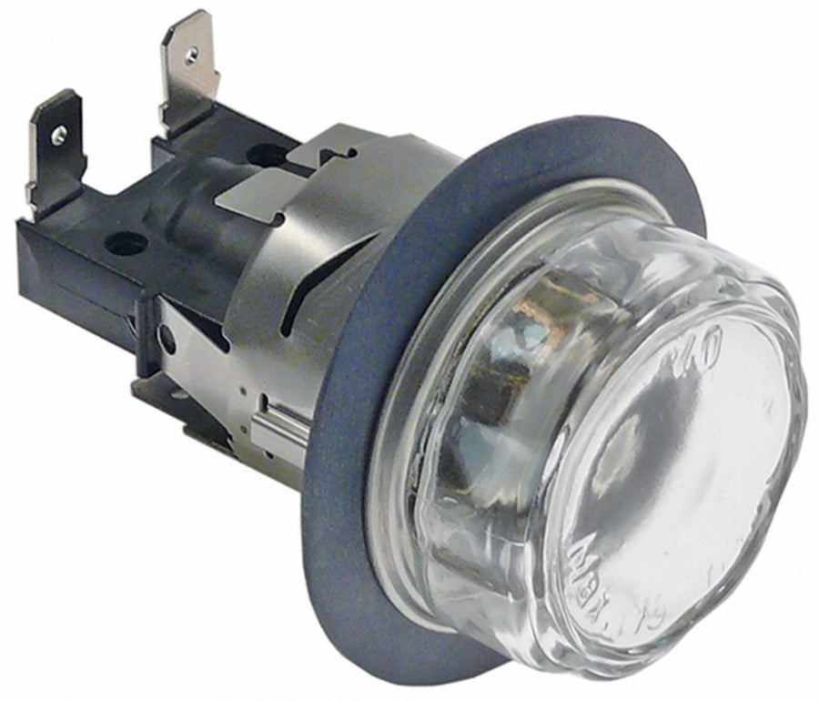 lampa cuptor complet L 69mm L 42mm 250V 15watt dulie E14 rez.temp. 350°C racord F6,3x0,8