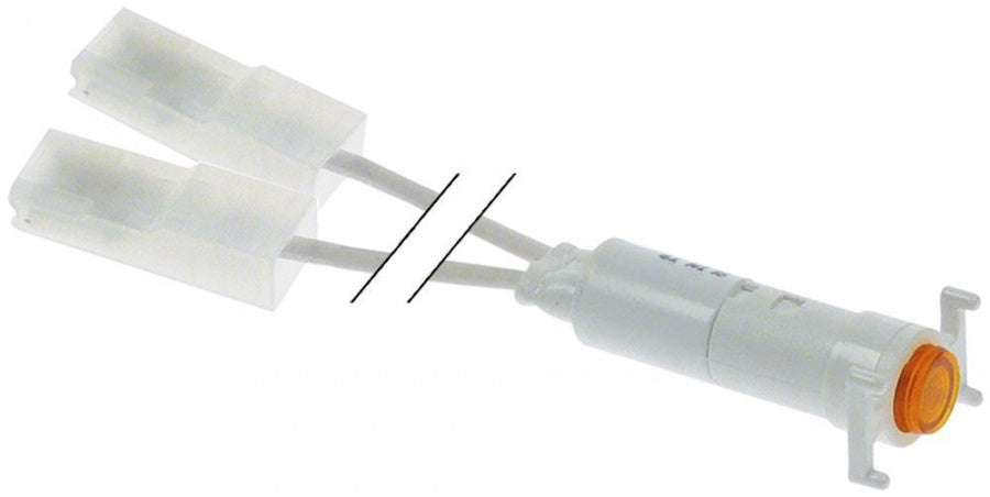 bec de semnalizare ø 8.5mm galben 250V racord fișă plată masculină 6,3mm