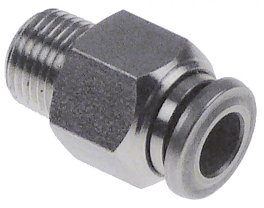 hose connector with plug-in coupling hose ø 6 mm thread 1/8" stainless steel