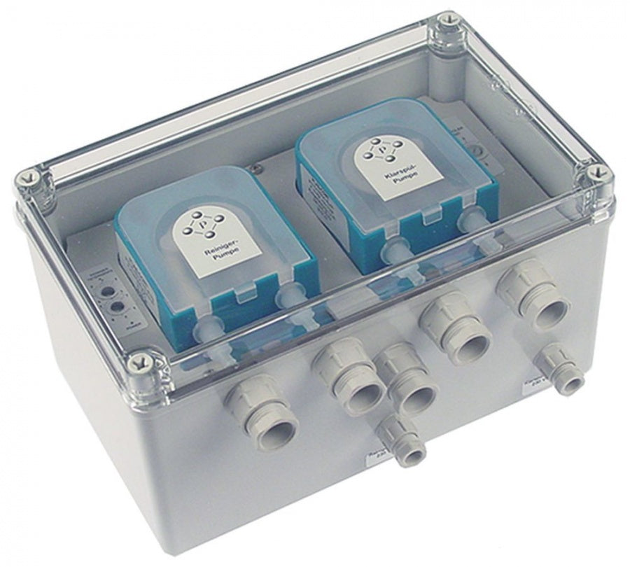 doser PLAS-CONT type DUO 2T 2 times control 230VAC detergent/rinse aid hose ø 4x6mm protection IP65