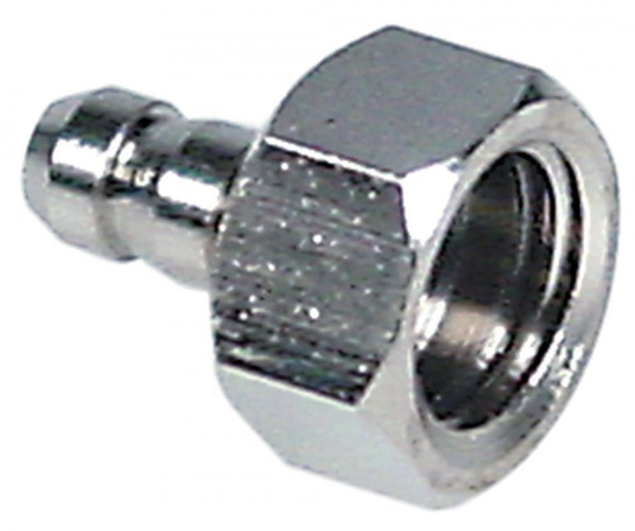 hose connector for doser hose ø 6,3 mm T1: M12x1.5 chrome-plated brass