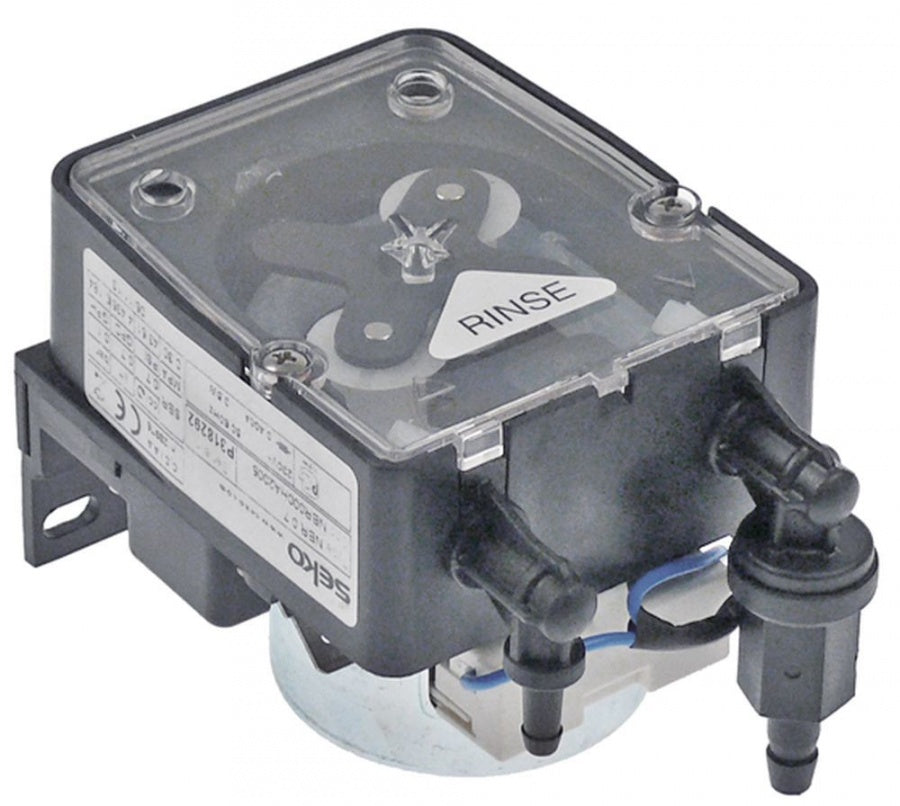 Pompa dozatoare peristaltica SEKO NBM 0.7, debit 0,7 l/h, 230V, cu reglaj al timpului 0-30s, racorduri furtun ø 4x6/6 mm - 361894