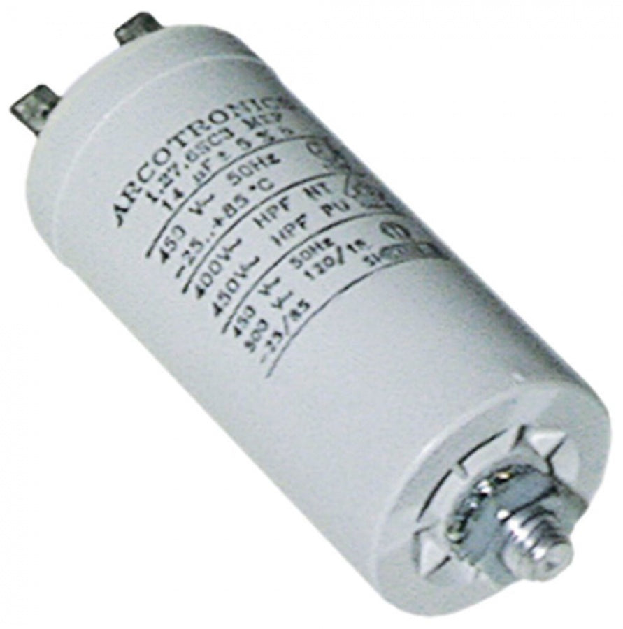 Condensator motor 6,3µF, 450V, 50/60Hz, toleranta 5%, filet M8 - 365012