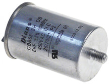 operating capacitor capacity 7µF 450V with metal case tolerance 5% 50/60Hz L 62mm ø 43mm