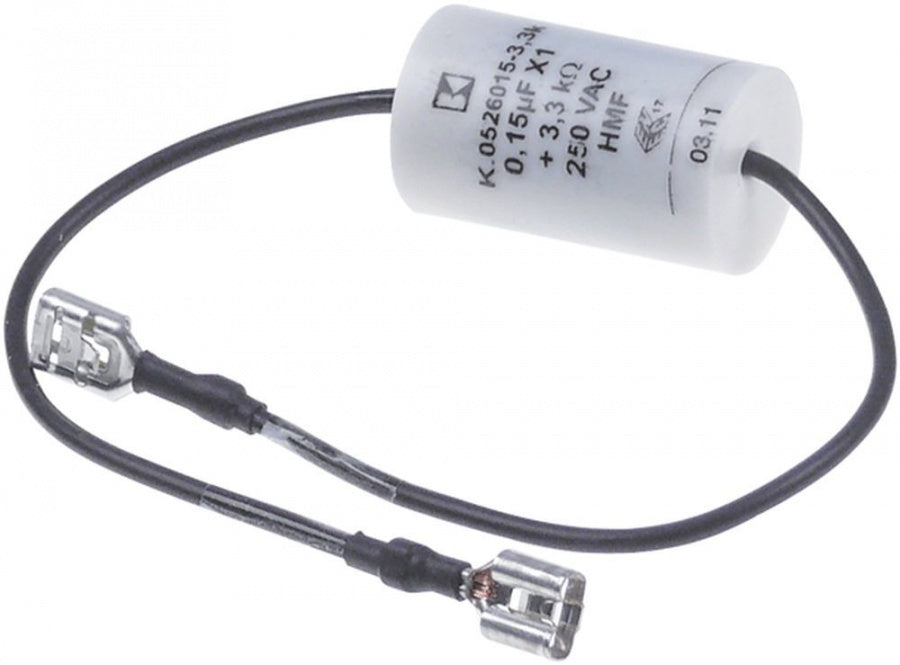 Interference suppression filter, capacity 0,315 µF, 3,3 KOhm, 250 V, type K.0526015-3,3k - 365149