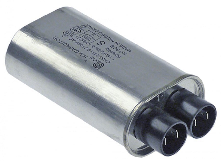 Condensator HV microunde 1,15 µF, tip CH85-21115, 2100 V, 50/60 Hz, conectori 4.8 mm - 365159