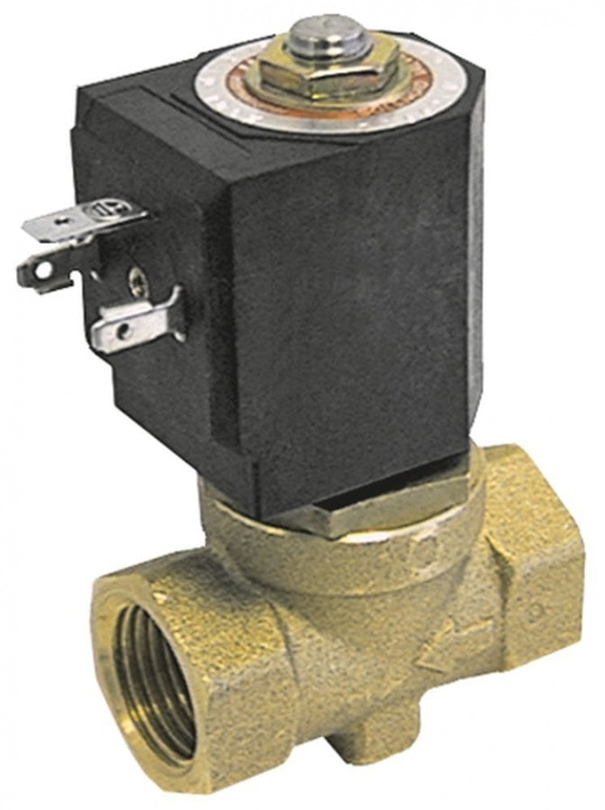 Electrovalva 3/8" M&M tip D-265/266, 230V, p. max. 16 bari, -10 - 130°C, L 54 mm, deschidere nominala 10,5 mm, priza DIN - 370041