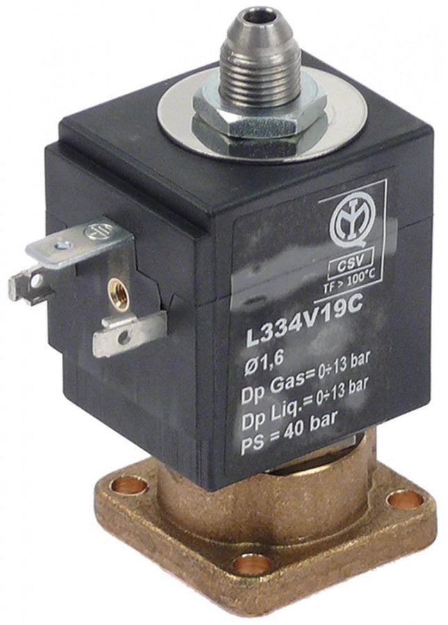 Electrovalva 3 cai SIRAI model L334-V, 230 V, deschidere nominala 2,3 mm, priza DIN - 370080