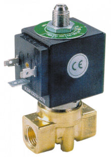 Electrovalva apa-abur ODE 31A, cu 3 cai, 230 V, deschidere nominala 2,5 mm, priza DIN, max. 140°C, 0,1-6 bari - 370089