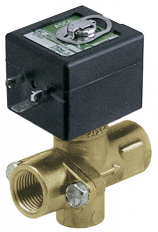 solenoid valve brass 2-ways 230V connection ½" L 72mm DN 9,5mm slide-on receptacle DIN