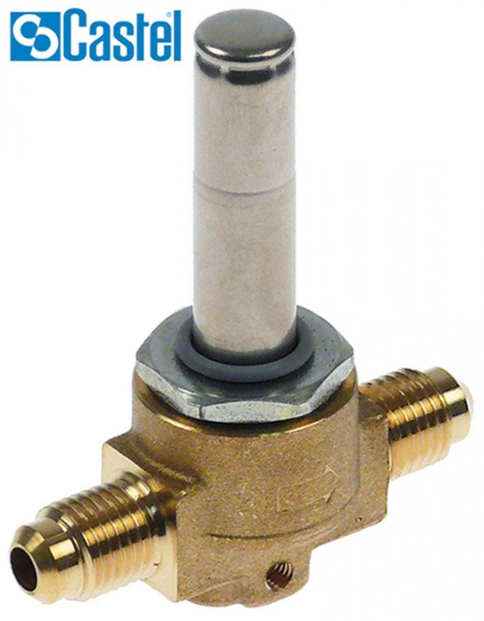 Corp electrovalva Castel tip 1020/2, normal inchisa, etansare conica, p max 45 bar, DN 2,5 mm, filet 7/16 UNF (1/4 SAE) - 370150