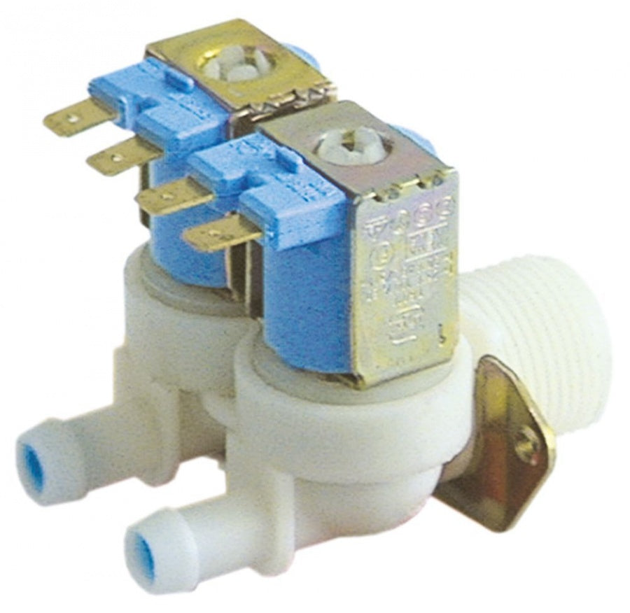 Electrovalva, 2 Cai, dreapta, 230 V, intrare ¾", t. max. 90°C, iesire A 1l/min, iesire B 1l/min - Cod 370157