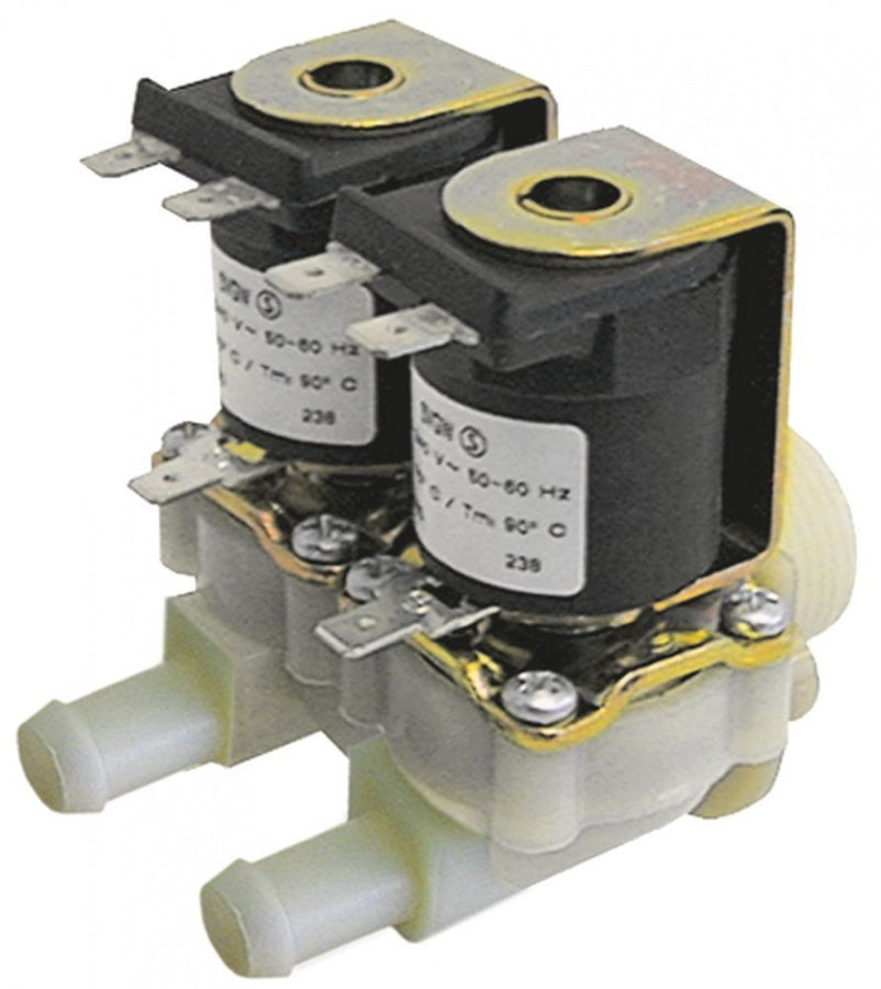 Electrovalva dubla Muller  230 V, intrare ¾", iesiri 11,5 mm, DN 10 mm, t.max. 90°C, regim functionare 100% - 370158