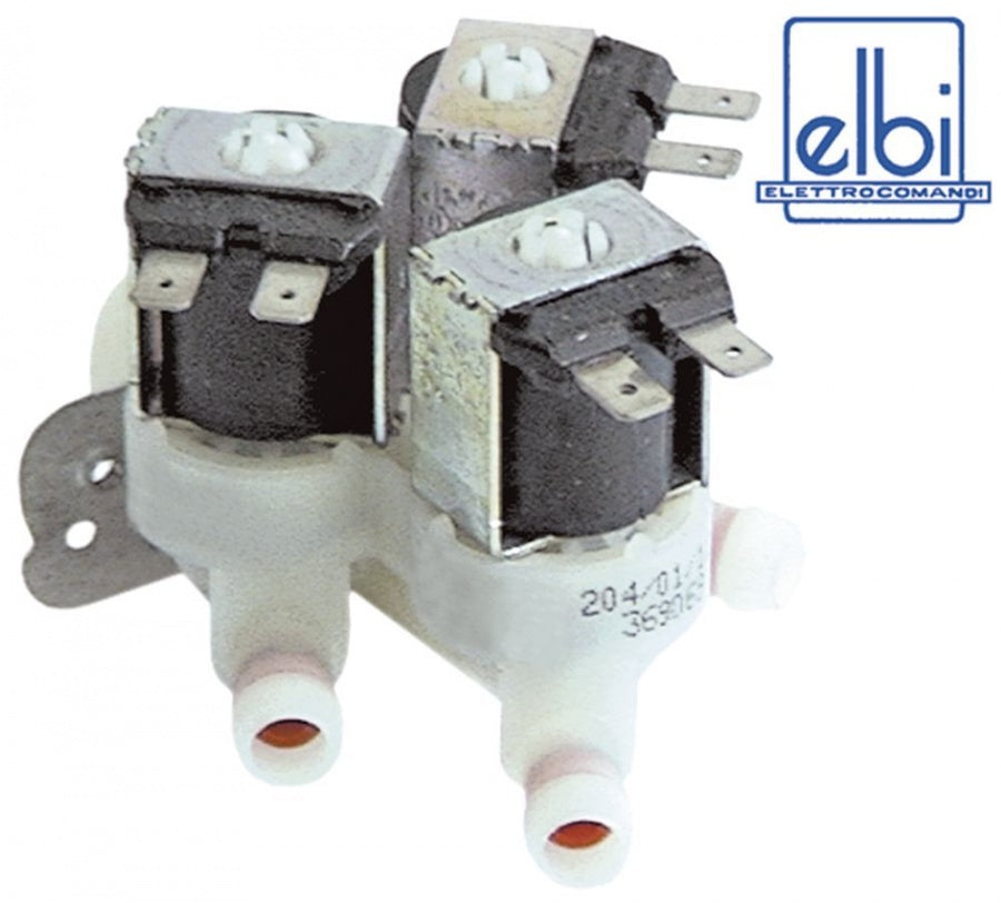 Electrovalva, 3 Cai, dreapta, 230 V, intrare ¾", iesire 11,5 mm, t.max. 90°C, iesire A 2,5l/min - Cod 370182