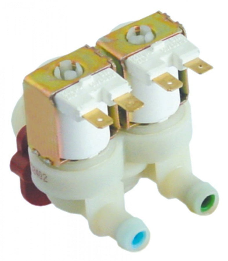 Electrovalva, 2 Cai, 230 V, intrare ¾", t. max. 90°C, intrare 10l/min iesire A albastra l/min - Cod 370188