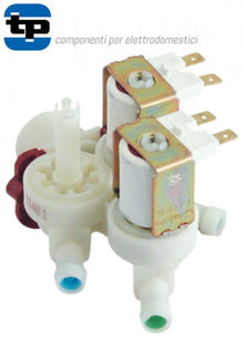 Electrovalva, 3 Cai, dreapta, 230 V, intrare ¾", iesire 11,5 mm, t. max. 90°C, plastic - Cod 370189