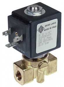 Electrovalva 2 Cai, 24 V CA, racord 1/8", L 40 mm, deschidere nominala 2,5 mm, priza DIN - Cod 370209